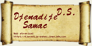 Đenadije Samac vizit kartica